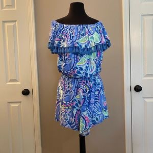 Lilly Pulitzer La Fortunate Romper Size Medium